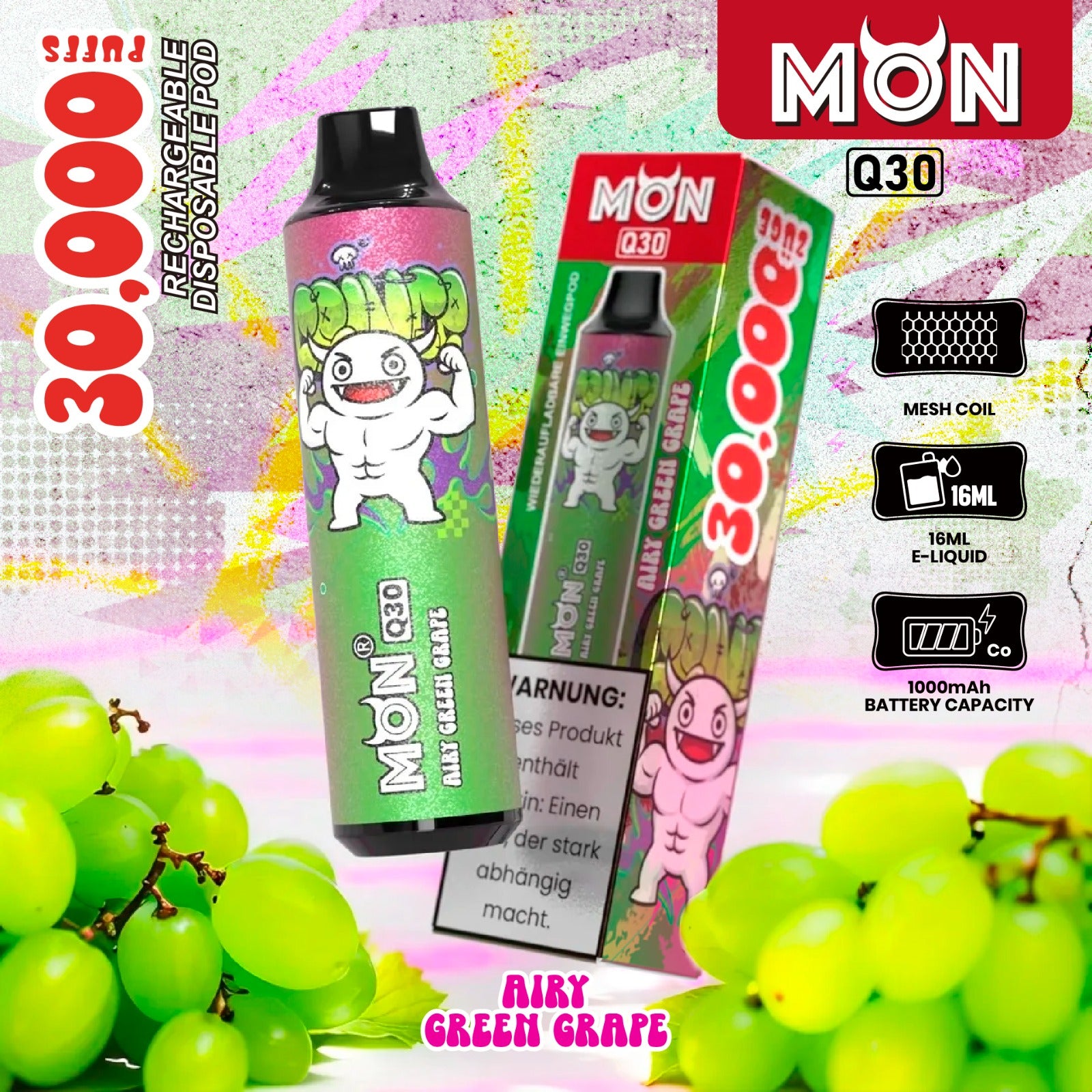 Vape 30k Puffs Airy Green Grape