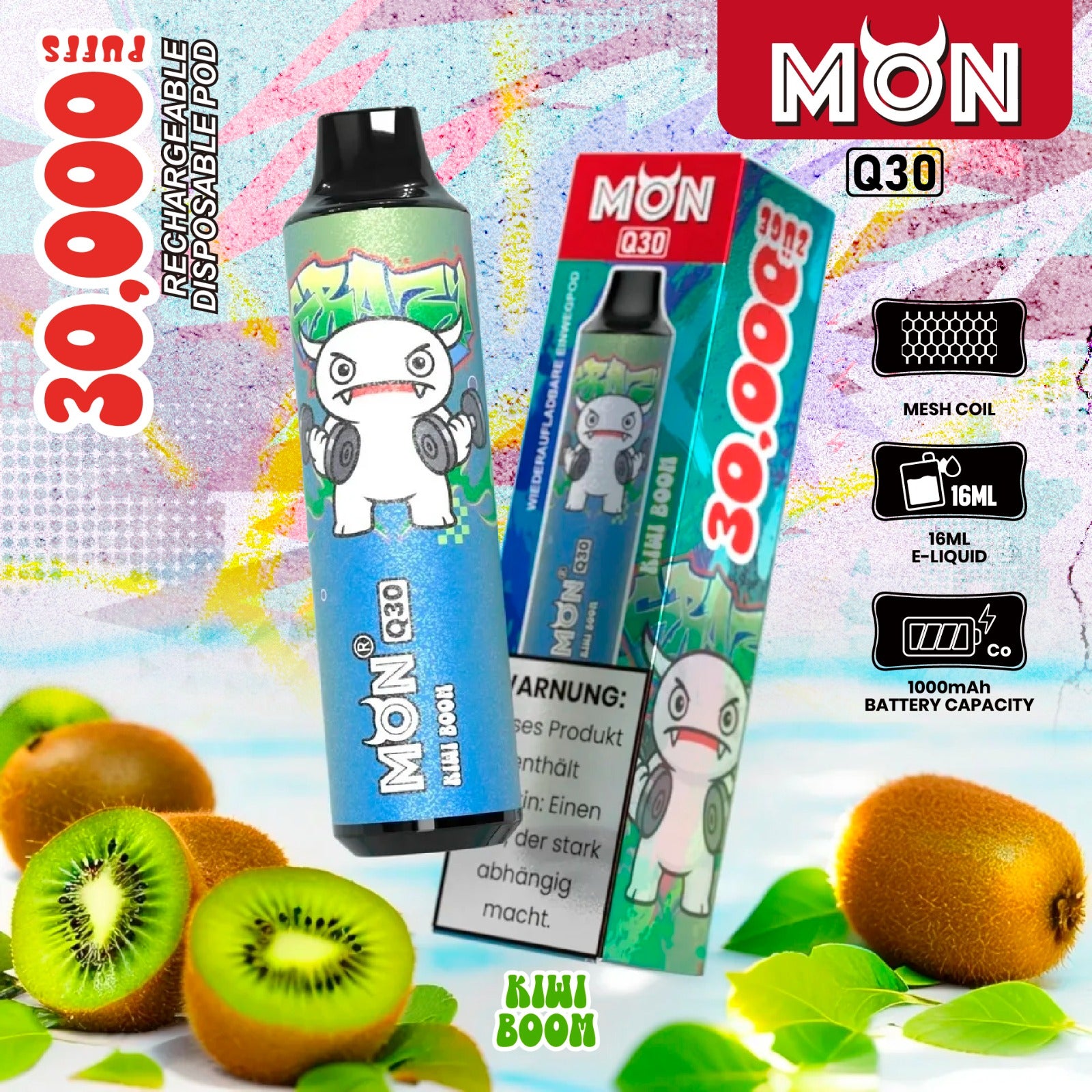 Vape 30k Puffs Kiwi Boom