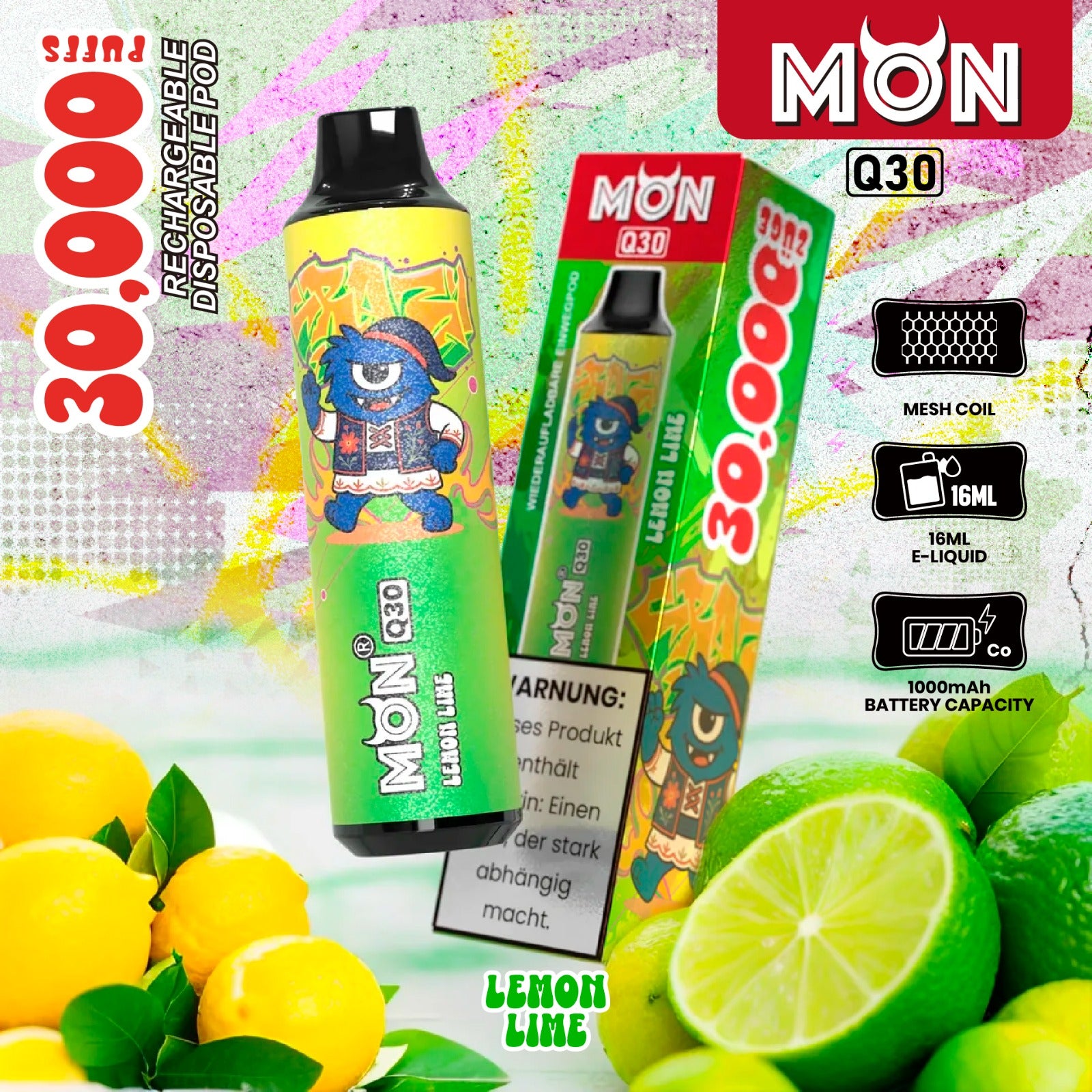 Vape 30k Puffs Lemon Lime
